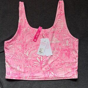Lilly Pulitzer Pink reversible cropped tank top